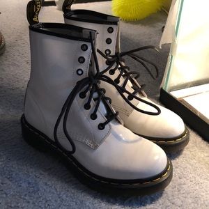 White patent Dr Martins